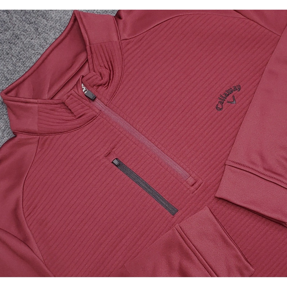 Callaway‎ 1/4 Zip Sweater Mens XL Burgundy Pullover Golf Shirt Jacket Shacket